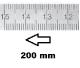 HORIZONTAL FLEXIBLE RULE CLASS II RIGHT TO LEFT 200 MM SECTION 13x0,5 MM<BR>REF : RGH96-D2200B0M0